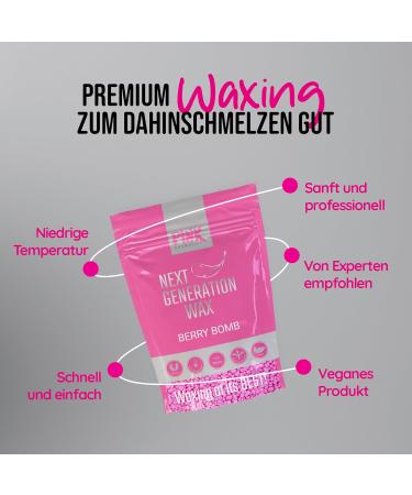 Next Generation Wax Berry Bomb Wachperlen 800g - Premium Vegan Wax for Sensitive Skin No Strips Required Brazilian Waxing Hair Removal from 1mm Hair Length - Buy Online on GoSupps.com