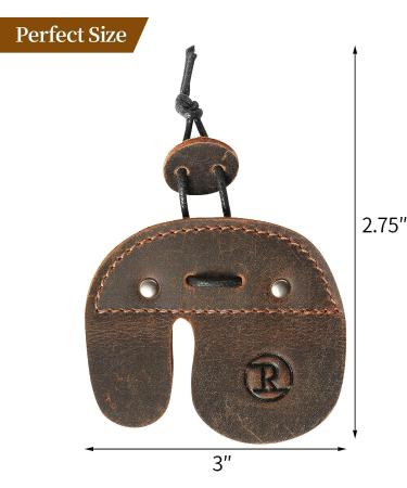 Ringsun Handmade Leather Archery Finger Tab for Recurve Bow Shooting Practice - Right Hand - Buy Online on GoSupps.com