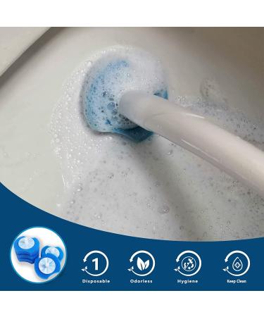 48PCS Upgraded Disposable Toilet Wand Refills - Compatible with Clorox Toilet Wand - Blue Bowl Brush Heads - Buy Online on GoSupps.com