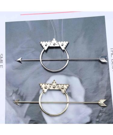 Yheakne Antique Arrow Circle Hair Clip Geometric Hair Clip Holder Pin Vintage Hair Clip Bun Holder Alloy Hair Clip Metal Decorative Hair Accessories for Women and Girls (Gold) Gold Silver - Buy Online on GoSupps.com