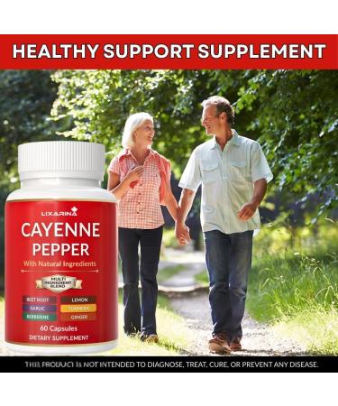 LIXARINA Cayennee Pepper | Cayyanne Pepper Capsules | Cayeenne Advanced Support Supplements | Capsules for Men and Women - 120 Capsules - Buy Online on GoSupps.com