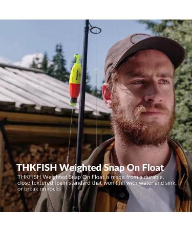 THKFISH Fishing Bobbers EVA Foam Floats Weighted Bobbers for Fishing Floats for Crappie Red/Yellow Snap-On Spring Fishing Buoy 5PCS /10pcs 3" B style - Buy Online on GoSupps.com