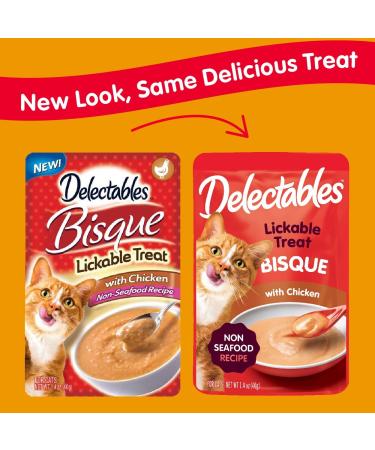 Hartz Delectables Chicken Bisque Wet Cat Treats, 1.4 oz, Pack of 12 - Buy Online on GoSupps.com