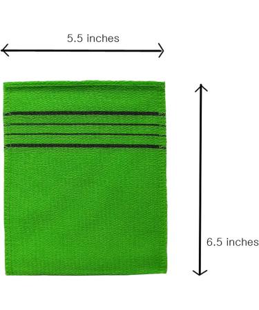 Korean Exfoliating Washcloth for Bath - Asian Body Scrub Mitt (2green 2red) | NOPIGO - Buy Online on GoSupps.com