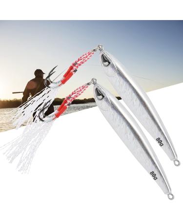 FOLOSAFENAR Imitation Bait Pilk Fish - Fast Diving Fishing Accessories with Double Hooks for Sea & Lake Fishing (Silver) - Buy Online on GoSupps.com