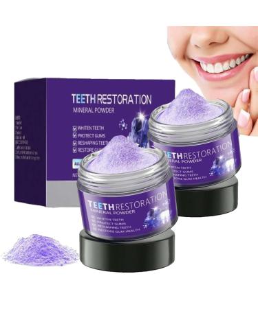 Oyikey Tooth Restoration Mineral Powder, Garageline Dental Mineral Powder, 42g Effective for Strengthening Teeth and Gums, Protecting Gums, Teeth Whitening Powder (2)
