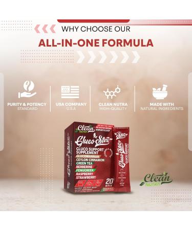 Clean Nutraceuticals Ceylon Cinnamon Powder Green Tea Extract Glucomannan Berberine Supplement Chromium Picolinate Apple Cider Vinegar Rainbow Sherbet Powder Sticks - 20 Count 1 - Buy Online on GoSupps.com