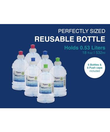 Arrow H2O On The Go 18 fl oz Mini Water Bottle 6 Pack - BPA Free, Made in USA - Ideal for School & Sports Practice - Buy Online on GoSupps.com