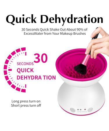 Ultra-Fast Electric Makeup Brush Cleaner & Dryer | Two Speeds USB Powered | Efficient Beauty Tool for Makeup Brush Sets White Rose - Buy Online on GoSupps.com