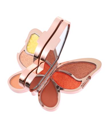 Ipetboom 1pc Eyeshadow Palette Girl Eye Shadow Multi-functional Girl Cosmetics Eye Beauty Makeup Accessory Yellow Eyeshadow Useful Foundation Makeup Blush Cheek Blusher Woman Tray Flash Abs