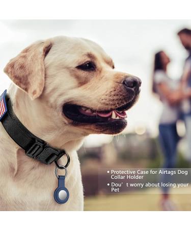 DAGANXI Tactical Dog Collar - Adjustable Military Training Nylon Collar for Medium and Large Dogs - Control Handle, Heavy Metal Buckle - Includes Patches and Airtags Case - (Color: Black, Size: Large) - Buy Online on GoSupps.com