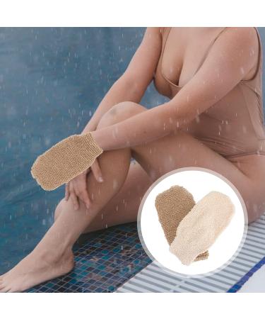 Beaupretty 2PC Jute Exfoliating Bath Mitts - Natural Body Peeling Gloves for Spa & Deep Cleaning - Buy Online on GoSupps.com