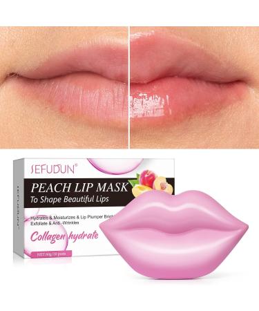 20Pcs Peach Lip Mask - Hydrating Anti-Wrinkle & Anti-Aging Lip Sleep Mask for Moisturizing Dry Lips - Buy Online on GoSupps.com