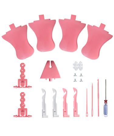 20pcs Set DIY Knitting Machine Accessories  Rotating Knit Loom Wire Rack Replacement with Tensioner  Knit Hook Kit Compatible with 22/32/40/48 Sentro Knitting Machines &Jamit Loom for Adults Kids