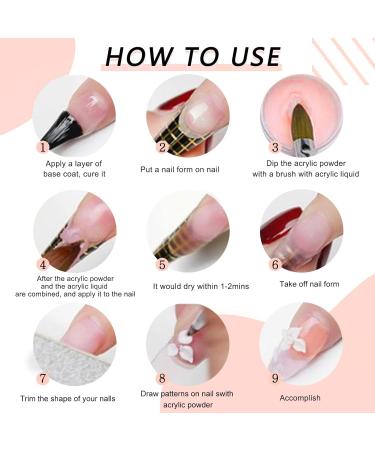 28g Acrylic Powder Set - White, Clear, Black, Nude | Professional Nail Extension System - HJ-NAP016 (No.17) - Buy Online on GoSupps.com