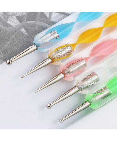 Dotting Pen Set - 5pc Nail Art Tools for Drawing Sculpting & Marble Designs | Dual Tip Nail Design Accessories - Buy Online on GoSupps.com