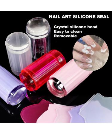 Benoon Nail Art Stamp Tool - Professional Silicone Seal & Scrapers for Creative Manicure Designs - Removable Nail Stamping Pressure Tips - Buy Online on GoSupps.com