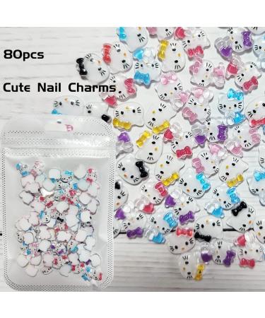 Tezocr Kawaii Hello Kitty Nail Charms for Acrylic Nails - Cute Cartoon Diamond Decoration for Women and Girls - Multicolor Nail Jewelry Design - DIY Manicure Accessories - Buy Online on GoSupps.com