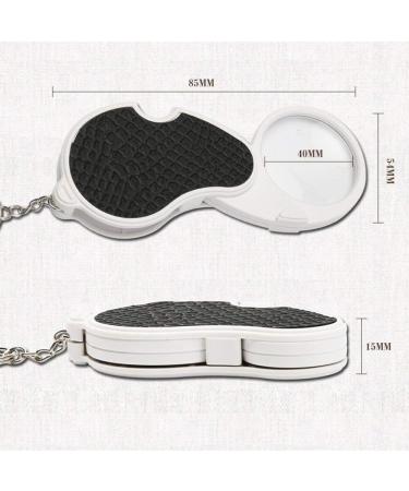 Magnifier Mini Folding Hand Magnifier 5 Times HD Magnifier LED Light Magnifier Good Times - Buy Online on GoSupps.com