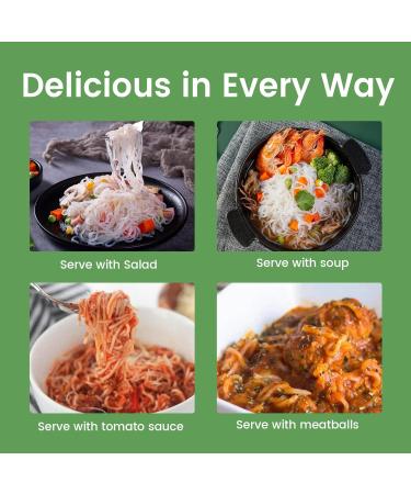 Hethstia Shirataki Noodle Keto Spaghetti - Gluten-Free, Pre-cooked, Low Calorie, Vegan, Sugar Free (5 oz Pack of 10) - Buy Online on GoSupps.com