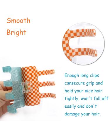 NAISIER Hair Clips for Thick Hair - Tortoise Shell Square Hair Claw Clips 2.7 inch - Glitter 3pcs - Hair Accessories for Girls and Women - Buy Online on GoSupps.com