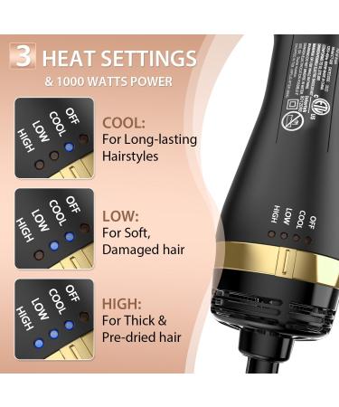 Nicebay® Hot Air Brush Set - Straightening Drying & Curling Oval Brush | Multi-Temperature Settings & Detachable Design for Salon Quality ?????? - Buy Online on GoSupps.com