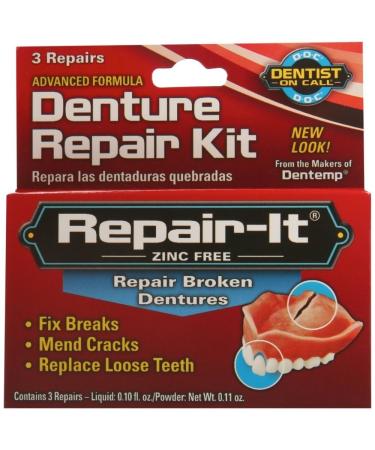 D.O.C. Repair-It Advanced Formula Denture Repair Kit 3 ea (Pack of 6)