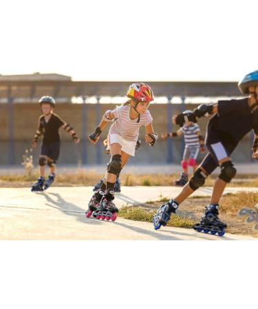 Adjustable Roller Blades with Gel Wheels for Adults and Kids - Blue - Youth (6-9 US) - Buy Online on GoSupps.com