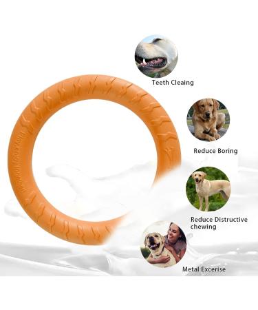 Qeeroyo Dog Fitness Ring | Frisbee Toy for Small Medium & Large Dogs | Durable Bite Ring & Flying Disc (18cm Orange) - Buy Online on GoSupps.com