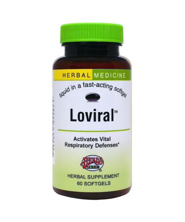 Herbs Etc. Loviral - Lung Health Supplement for Respiratory Defense & Support - Herbal Supplement with Lomatium Pelargonium & OSHA - Gluten-Free - 60 Softgels (60 Servings)