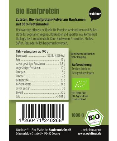 Boostal Organic Hemp Protein Powder - Gluten-Free Cholesterol-Free Nutrient-Rich | Vegan & Vegetarian | 1000g Certified Organic - Buy Online on GoSupps.com
