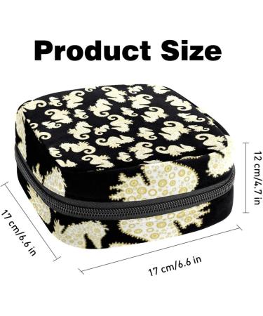 Golden Seahorse Women's Napkin Storage Bag | Portable Menstrual Cup & Bandage Storage for First Period - Buy Online on GoSupps.com