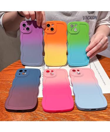 Rnrieyta Miagon Gradient Aesthetic iPhone 11 Pro Case - Stylish Orange & Yellow Curly Silicone TPU Bumper for Women & Girls - Buy Online on GoSupps.com