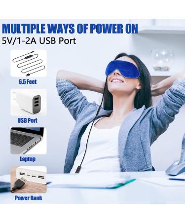 Heated Eye Mask with Flaxseed | Warm Eye Compress for Sleep and Relief from Dry Eyes, Blepharitis, Dark Circles, MGD, Puffy Eyes | Temperature Timer Control - Buy Online on GoSupps.com