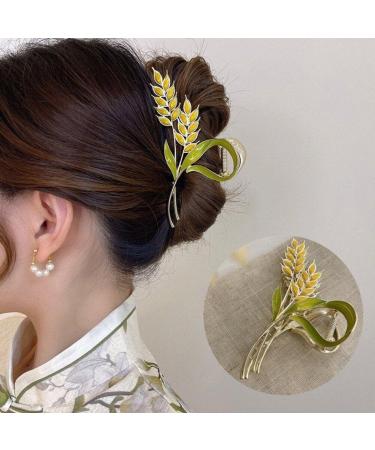 Alloy Hair Claws Clip Wheat Spike Hair Claw Elegant Ponytail Claw Clip Non-Slip Hair Catch Barrette Fashion Hair Accessories Style2 - Buy Online on GoSupps.com