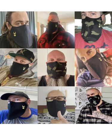 Beard Defender Face Mask - Adjustable Beard Mask for Men with Filters | Beard Covers by Beard Struggle (Black - Buy Online on GoSupps.com