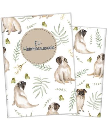 Wilhelm Fell case for the EU pet ID card for animals I Personable for your dog i personal gift idea for pet owners I protective cover for the pet ID card (cotton) EU pet ID Cotton