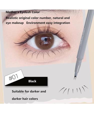 Double Tip Eyeliner | Long-Lasting Bottom Eyeliner Makeup Essentials Eyelash for Women with Two Claw for Stage Travel Home Dating Gathering Black - Buy Online on GoSupps.com