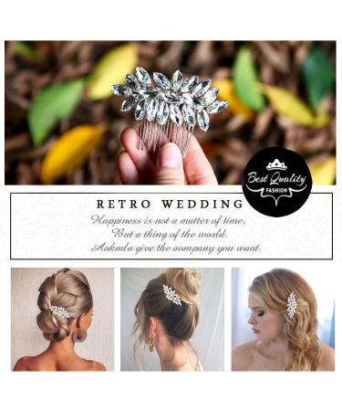 Unicra Crystal Wedding Hair Comb - Bridal Hair Accessories for Brides & Bridesmaids (Silver) - Buy Online on GoSupps.com