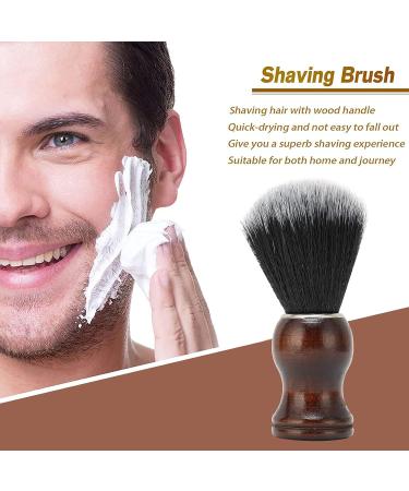 Premium Hair Shaving Brush for Men | Wooden Handle Barber Tool for Rich Lather | Travel-Friendly Razor Brush - Buy Online on GoSupps.com