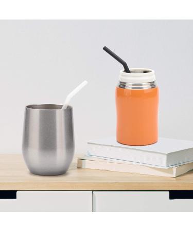 Kids Reusable Clear Silicone Straws - 6 Pack Short Flexible Straws for 6-12 oz Tumblers - BPA Free & Eco-Friendly with 2 Cleaning Brushes - Buy Online on GoSupps.com