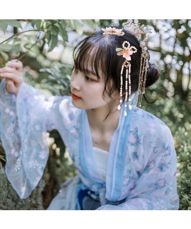 FRCOLOR 1 Set Comb Flower Headpiece Hemfu Hair Clip Hair Clips with Flowers Wedding Headwear Long Hair Clips with Tassels Hanfu Hair Accessories for Children Temperament Hair Clip - Buy Online on GoSupps.com