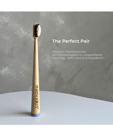 Buy PerioSciences Biodegradable Bamboo Toothbrush - Soft Charcoal Bristles for Eco-Friendly Oral Care - Buy Online on GoSupps.com