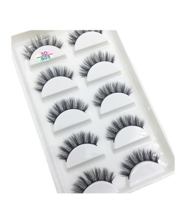 UAMOU 10/50 Boxes 37 Style 5 Pairs Natural 3D False Eyelashes Makeup Fake Eye Lashes Faux Cils Make Up Beauty Maquillaje Cheerfully (Color : 5Pairs S05 Size : 25 Boxes 125 Pairs)