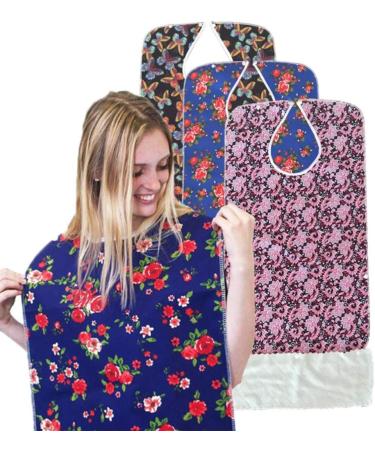 Exceart Adult Bib Washable With Adjustable Strap Terry Cloth For Elderly Seniors And Disabled (Black Butterfly) Picture 1 - Buy Online on GoSupps.com