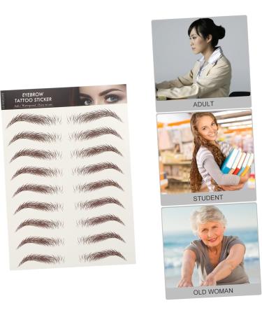 Beavorty 9 Sheets Waterproof Eyebrow Stickers 6d Cosmetic Stencil 21x14.7cm Brown - Buy Online on GoSupps.com