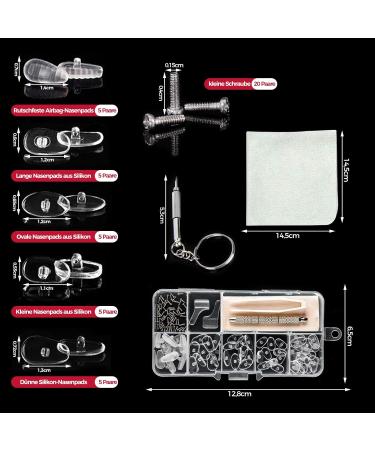 VIKY 25 Pairs Silicone Glasses Nose Pads - Non-Slip Self-Adhesive Repair Set with Tweezers & Cleaning Cloth | Perfect for Eyewear Comfort & Maintenance - Buy Online on GoSupps.com