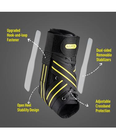 AGPTEK Ankle Brace for Men & Women | Adjustable Ankle Support Stabilizer for Injury Recovery, Sprain, Joint Pain, Achilles Tendon | Lace-up Sports Protection (Size M 12-13) - Buy Online on GoSupps.com