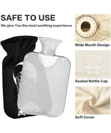 Naanle Kiss of Death Skull Hot Water Bottle - 2L Transparent Heating Bag for Pain Relief & Cold Therapy - Buy Online on GoSupps.com