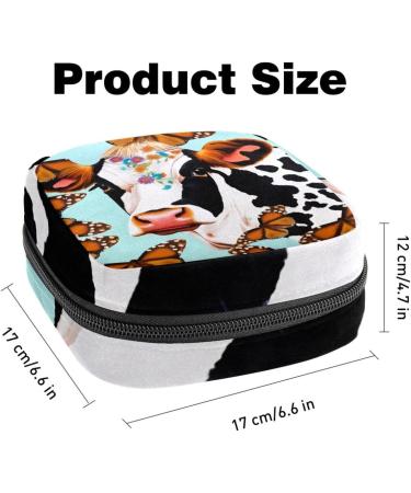 MUOOUM Colorful Butterfly Storage Bag for Women's Bandages | Portable Menstrual Cup & Document Organizer | 4.7x6.6x6.6 in - Buy Online on GoSupps.com